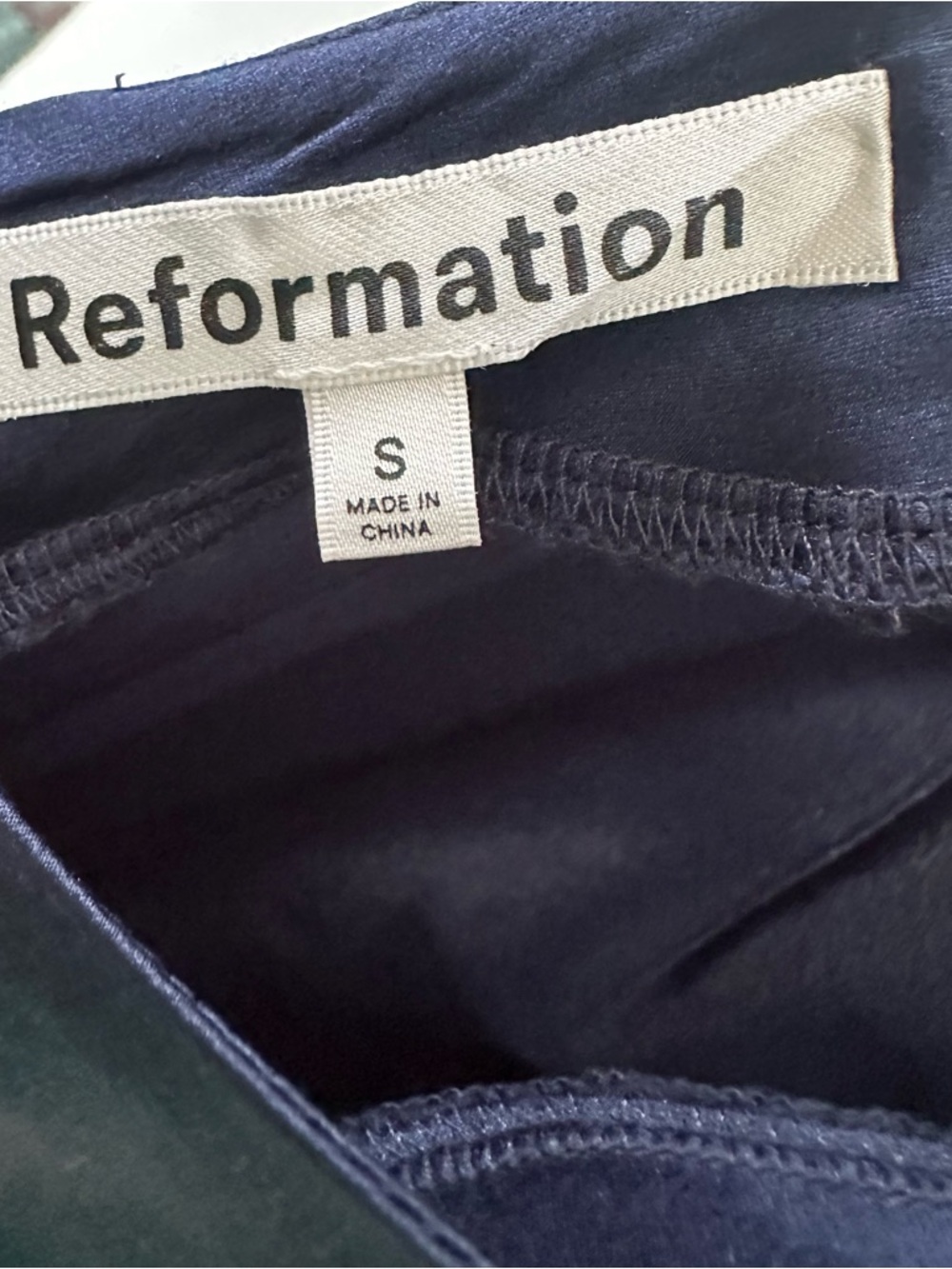 Reformation Jeany Silk Backless Evening Dress in Navy - Picture 7 of 9